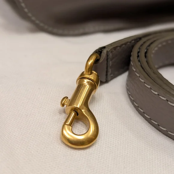 ⚡SOLD⚡NWT Chloé Marcie Satchel Bag in Cashmere Grey Grain Leather - Picture 12 of 16